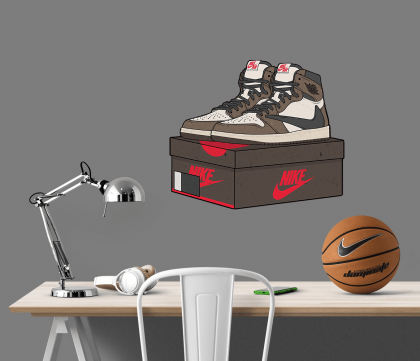 Αυτοκόλλητο Τοίχου Jordan1 X Travis Scott sp103 48x40cm