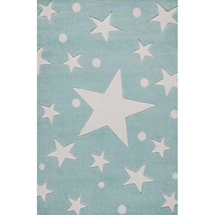 Παιδικό χαλί Stars - mint green 160x230cm