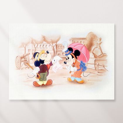 Παιδικός πίνακας σε καμβά Mickey & Minnie KNV0583