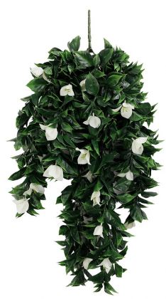 Διακοσμητικό Κρεμαστό Φυτό Cuba 75cm 019DGWF Bougainvillea White (SET 10TMX)