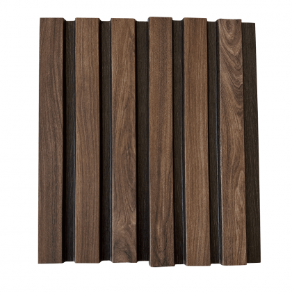 PS Panel 3D Πηχακια Τοίχου 54 Piano Walnut Dark Brown