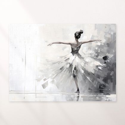 Πίνακας σε καμβά Black & White Ballerina KNV2530