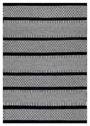 Χειμερινό χαλί Tapicap Skin Rug Stripes 127-111 Black White