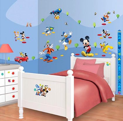 Παιδικά αυτοκόλλητα τοίχου Walltastic Mickey Mouse Club House Decor Kit (58 Room Stickers)