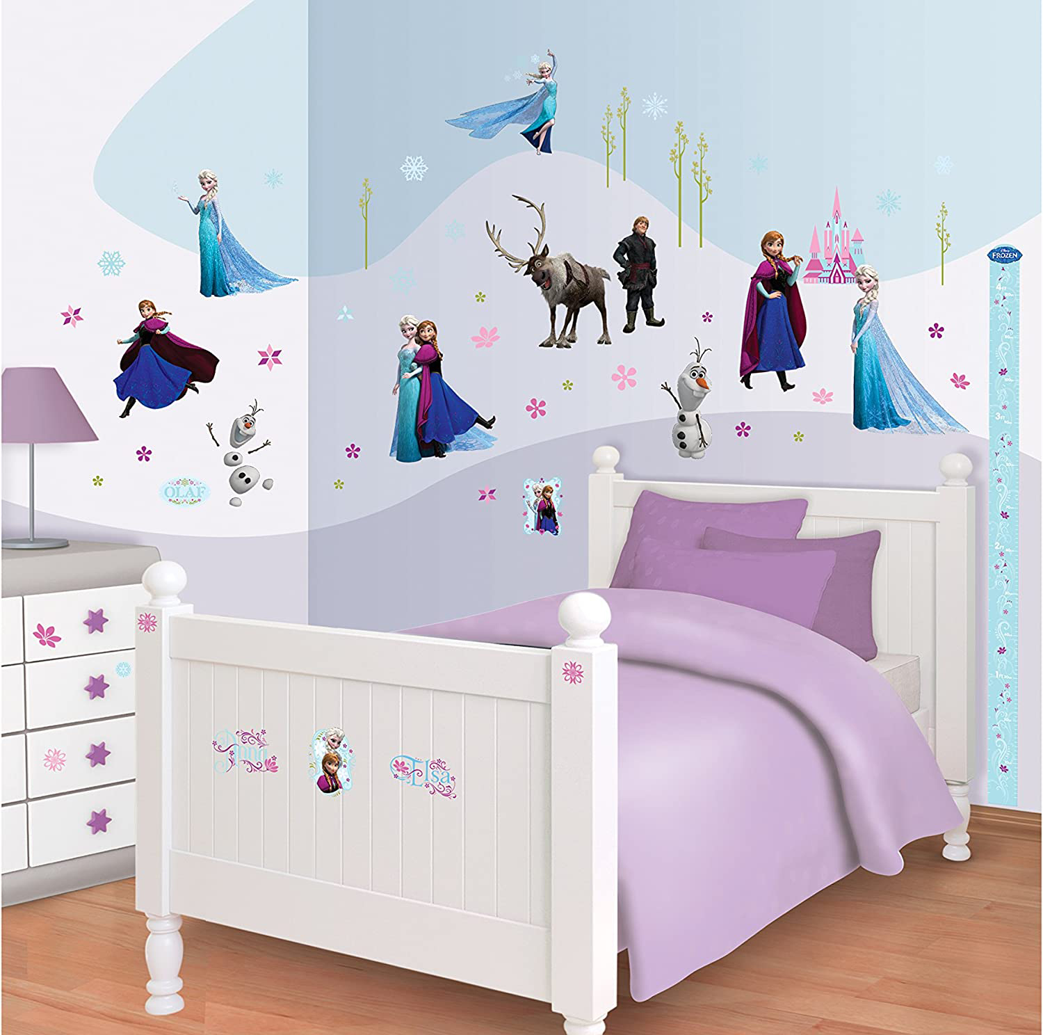 Παιδικά αυτοκόλλητα τοίχου Walltastic Frozen Decor Kit (70 Room Stickers)